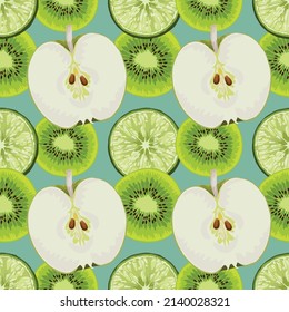 hand draw fruits seamless background pattern