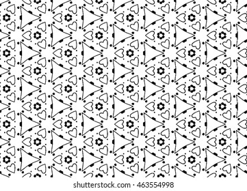 hand draw graphic elements seamless pattern mosaic