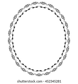 hand draw graphic oval frames