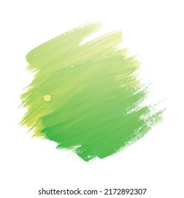 	
Hand draw green watercolor strock design