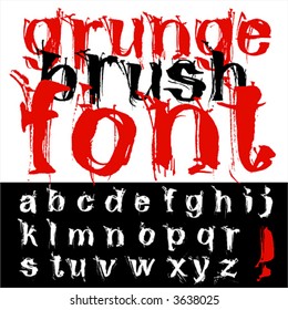 Fonte do pincel grunge desenhado à mão