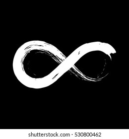 hand draw grunge symbol of infinity, vector illustration sign