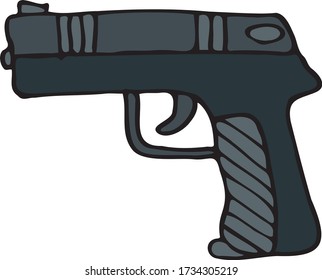 pistola de tracción manual, ilustración vectorial 