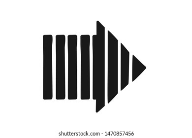 Hand draw or handmade arrow icon vector, Doodle Vector Arrow Set