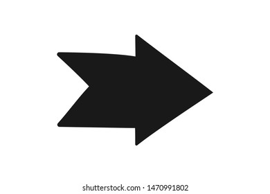 Hand draw or handmade arrow icon vector, Doodle Vector Arrow Set