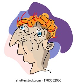 Dibujar mano la cabeza de personajes extraños