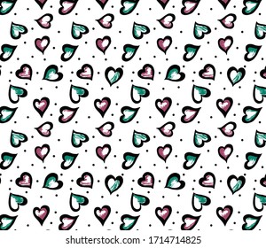 diseño del corazón dibujado a mano sobre fondo blanco