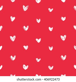 Hand draw heart pattern vector 