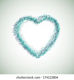 Hand draw heart. Vector illustration. 