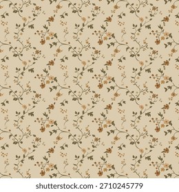 Hand draw Heritage seamless pattern with flowers art design 