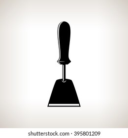 Hand Draw Hoe on a Light Background. Vector Illustration