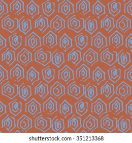 Hand draw honeycomb pattern outline vector
