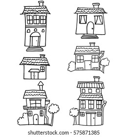 Hand draw of house set style