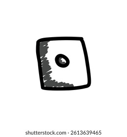 Hand draw icon design simple isolated on white background