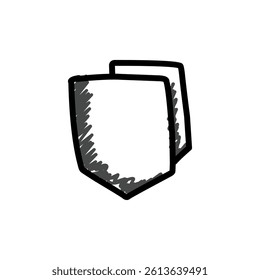 Hand draw icon design simple isolated on white background