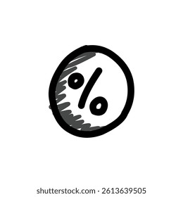 Hand draw icon design simple isolated on white background