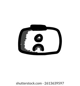 Hand draw icon design simple isolated on white background