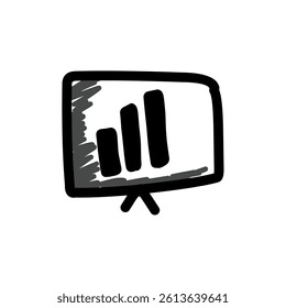 Hand draw icon design simple isolated on white background