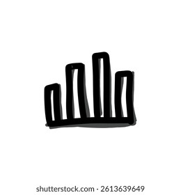 Hand draw icon design simple isolated on white background