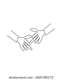 Hand ziehen Hand Symbol, Vektorsymbol der besten Linie.