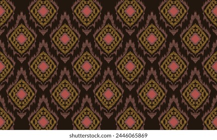 Hand draw Ikat floral paisley embroidery.geometric ethnic oriental pattern traditional.Aztec style abstract vector illustration.great for textiles, banners, wallpapers, wrapping vector.