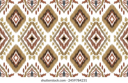 Hand draw Ikat floral paisley embroidery.geometric ethnic oriental pattern traditional.plain floral drawing.great for textiles, banners, wallpapers, wrapping vector design.