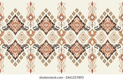 Hand draw Ikat paisley embroidery.geometric ethnic oriental pattern traditional.Aztec style abstract vector illustration.great for textiles, banners, wallpapers, wrapping vector design.