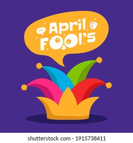 Hand draw illustration of april fools day. Vector Illustration