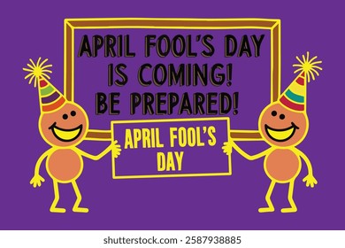 Hand draw illustration of April fools day