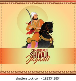 Hand draw illustration of shivaji jayanti celebration