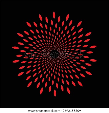 hand draw illution red mandala design