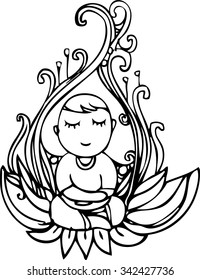 hand draw of imagination boy design