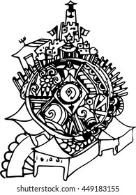 hand draw of imagination home design