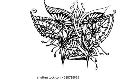 hand draw of imagination line art create