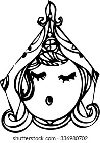 hand draw of imagination sleep design