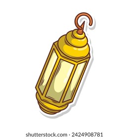 Hand draw islamic lantern for ramadhan kareem 
