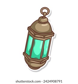 Hand draw islamic lantern for ramadhan kareem 