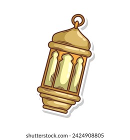 Hand draw islamic lantern for ramadhan kareem 