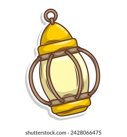 Hand draw islamic lantern for ramadhan kareem 