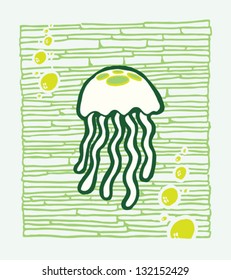 Hand Draw Jellyfish