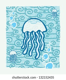 Hand Draw Jellyfish