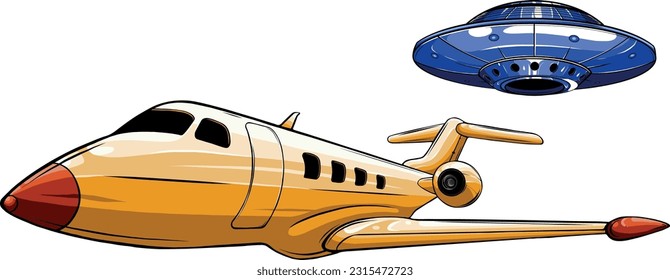 hand draw of Jet airplane vector illustration design