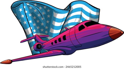 hand draw of Jet airplane vector illustration design