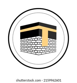 Hand draw Kaabah islamic kaabah mosque vector illustrator design.