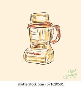Hand draw kitchen utensils collection. Doodles. Vector illustration.