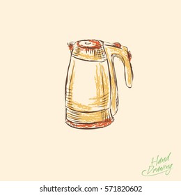 Hand draw kitchen utensils collection. Doodles. Vector illustration.