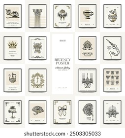 Hand draw la dolce vita posters template. Modern trendy minimal style. Doodle Wallpaper, wall decor, print, postcard, cover, template, banner. summer holidays in the village of Provence.