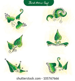 hand draw leaf design