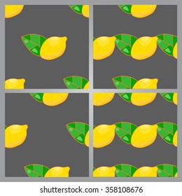 Hand draw lemon vector seamless pattern
