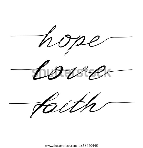 Hand Draw Lettering Typography Phrase Faith Stock Vector (Royalty Free ...